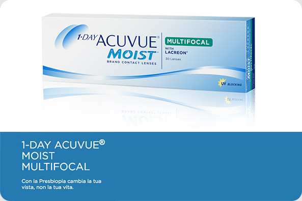 Novit. Lenti a contatto giornaliere multifocali per presbiopia 1-Day Acuvue Moist Multifocal