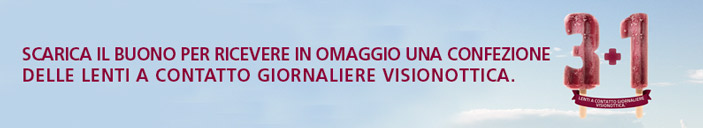 Scarica il buono e approfitta subito della promozione 3+1 sulle lenti a contatto by VisionOttica Freddio